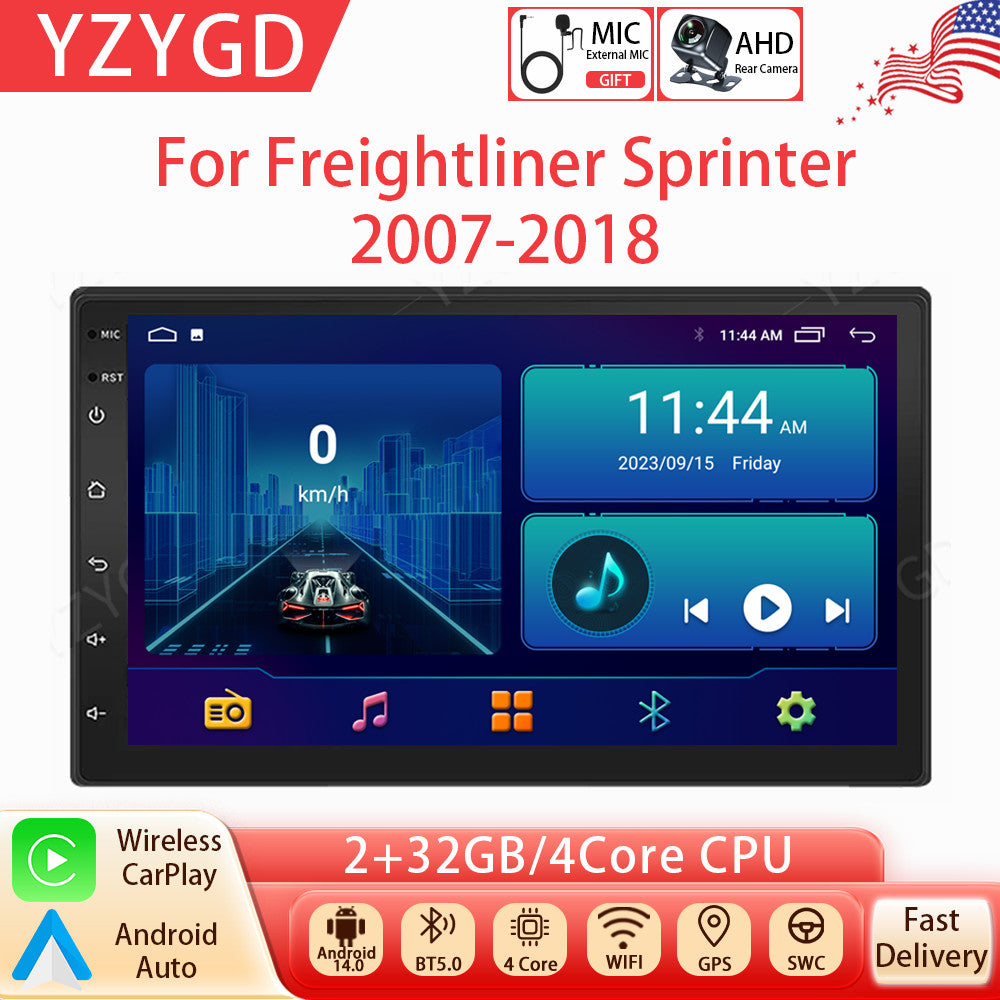 for Freightliner Sprinter 2007-2018 Stereo Android CarPlay Car Radio GPS Screen