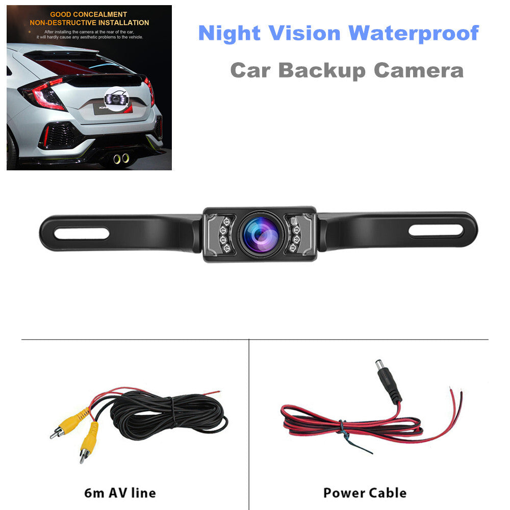 Car backup camera, rearview, reverse license plate, infrared night vision, waterproof, 30W - n