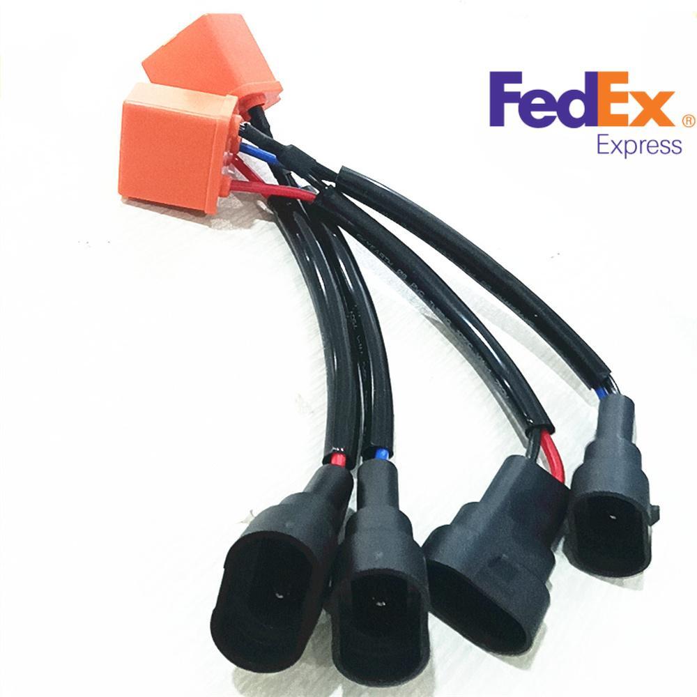 2PCS 100w 9006 /9005 to H4 Headlight Bulb Conversion Sockets Harness Accessories Q