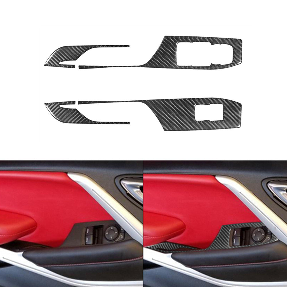 Carbon Fiber Steering Wheel Button Cover Trim Type A for Camry 2007-2011 v