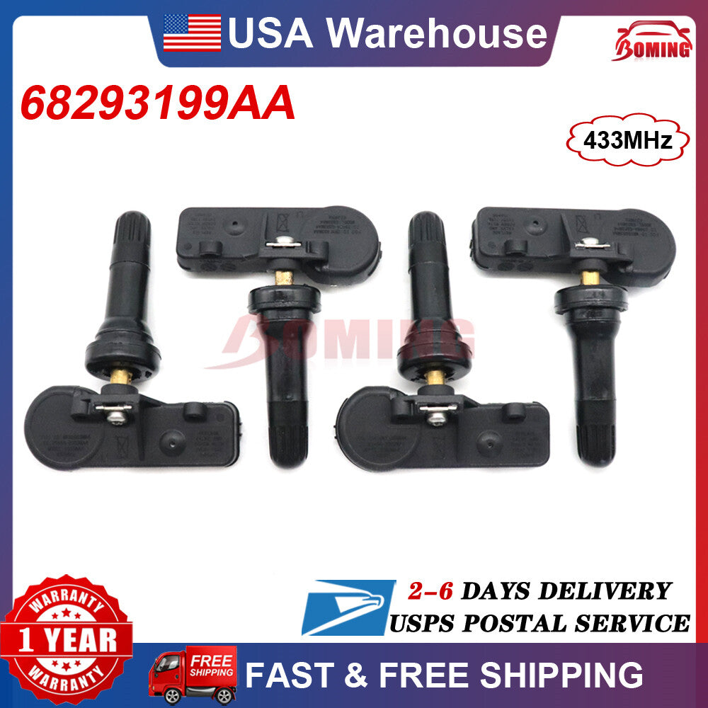 Set (4) NEW TPMS Tire Pressure Sensor 68293199AA For 2019-2022 for Dodge for Ram 1500 DT