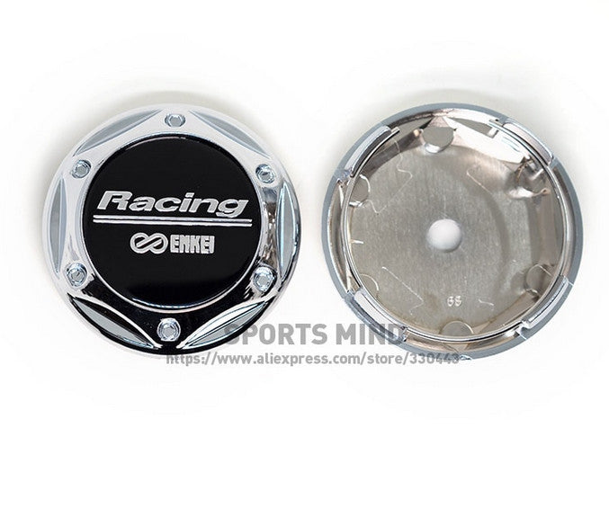 4 Piece Pack of 66mm Advanti Racing Wheel Hubcaps Rim Caps Wheel Center Cap Badge Logo Silver - v