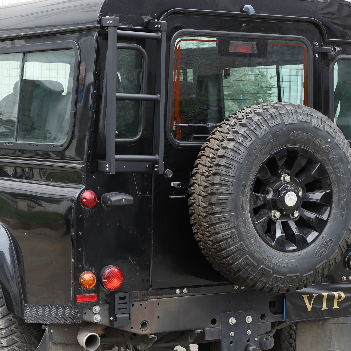 Rear tailgate roof ladder climbing basket suitable for Land Rover for Defender 90 110 2004-2018 Q