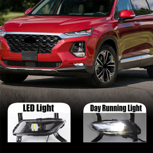 LED DRL Daytime Running Fog Light Lamps Fit for Hyundai Santa Fe 2019-2020 2PCS