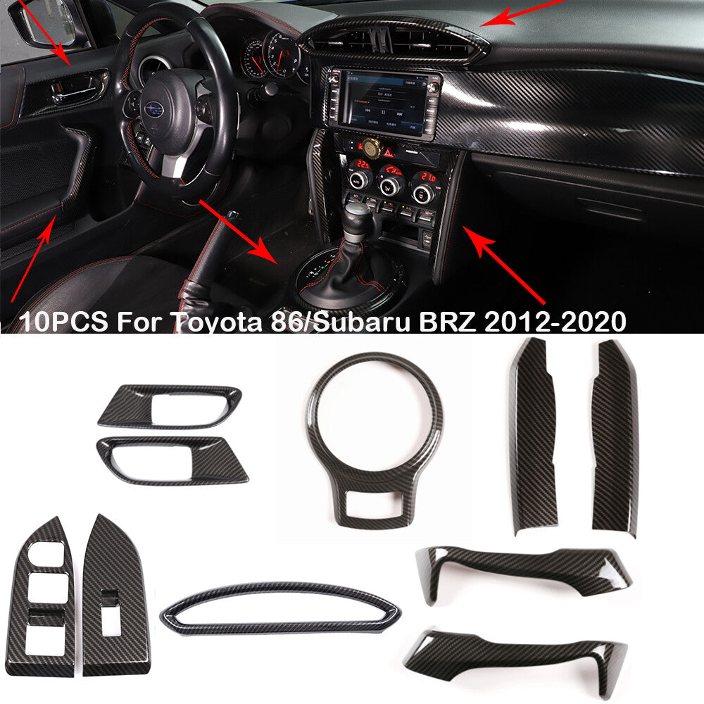 Carbon fiber exterior for seat handle panel frame decoration suitable for FJ Cruiser 2007-2020- v