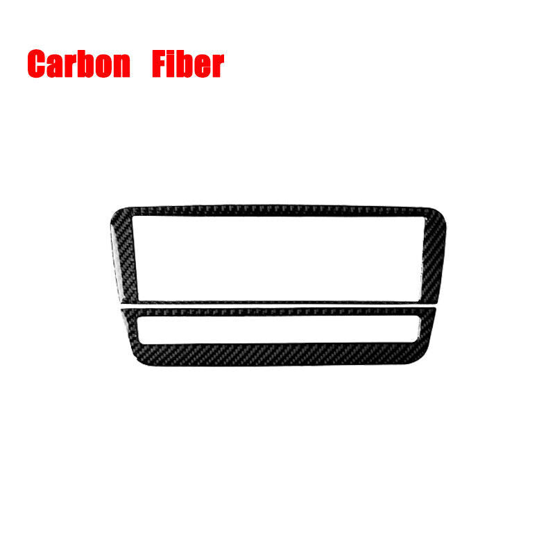 Carbon fiber car center console radio panel cover decorative sticker for CLA GLA - n