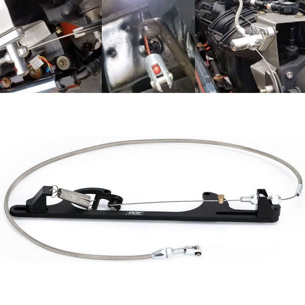 Throttle Cable Kit Braided Throttle Fit Most Gas/ Pedals More Responsive/ New v