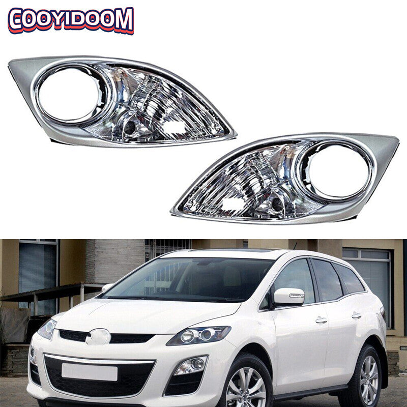 Suitable for Mazda CX-7 2009 - 2011 dual front bumper fog light cover (without bulbs)
