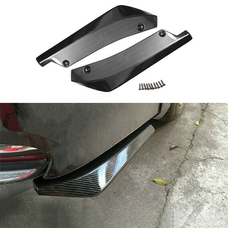 for Honda for Civic 2022-2023 Carbon Fiber Rear Bumper Side Skirt Corner Guard Cover