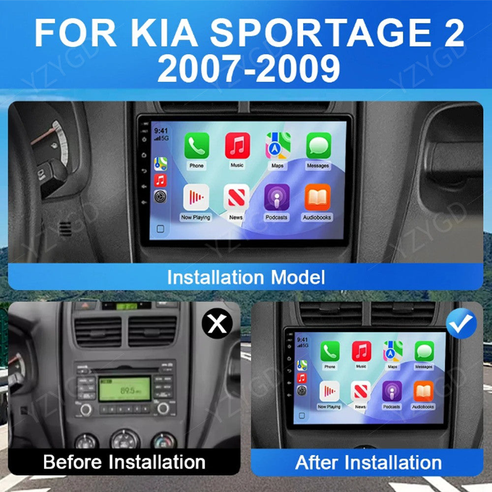 for Kia Sportage 2 2007-2009 Stereo Android CarPlay Car Radio GPS Multimedia BT