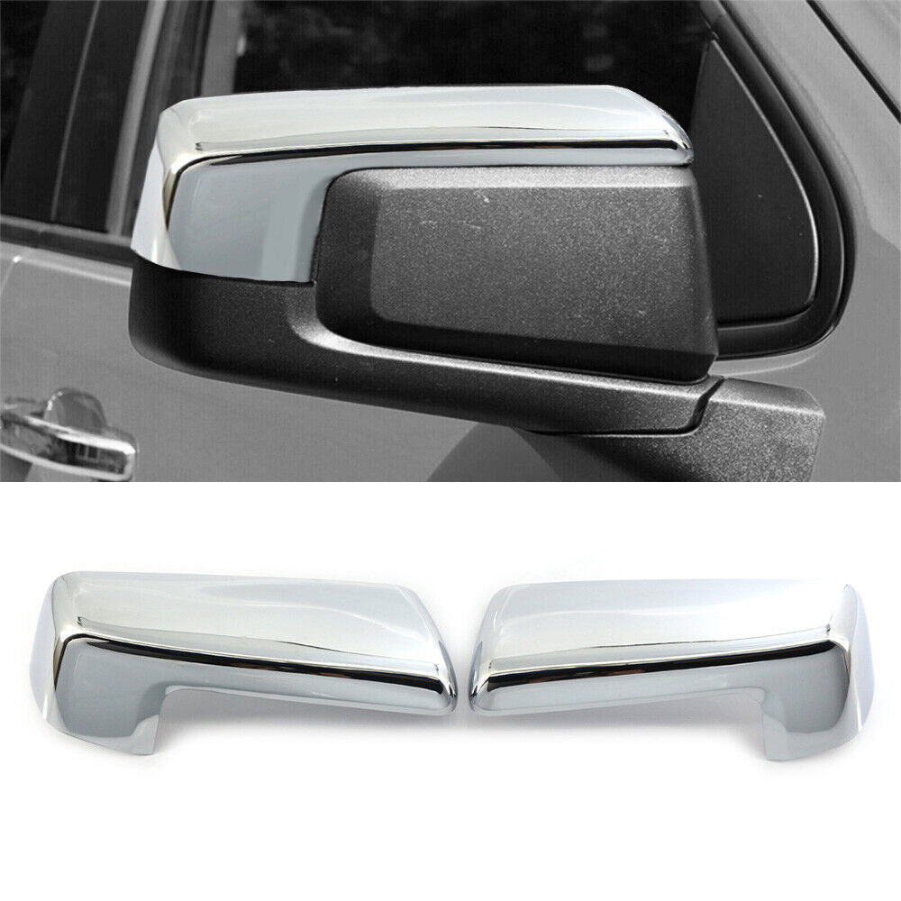 2-Piece Silver Upper Mirror Protector for 2019-2023 Silverado/ for GMC for Sierra JD- n