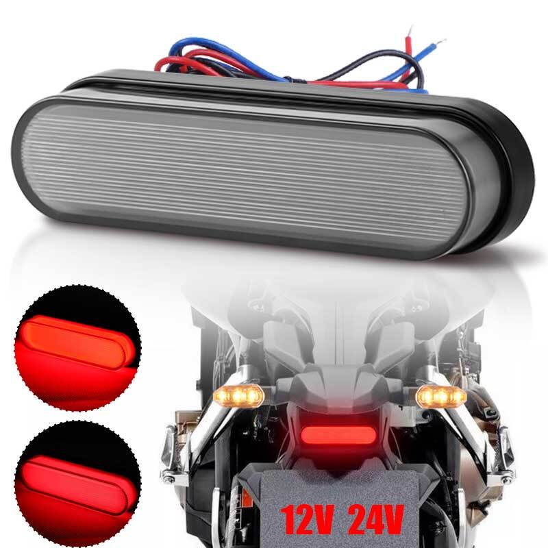Universal Motorcycle Rear Brake Tail Light Red LED for ATV UTV Dirt Pit Bike
