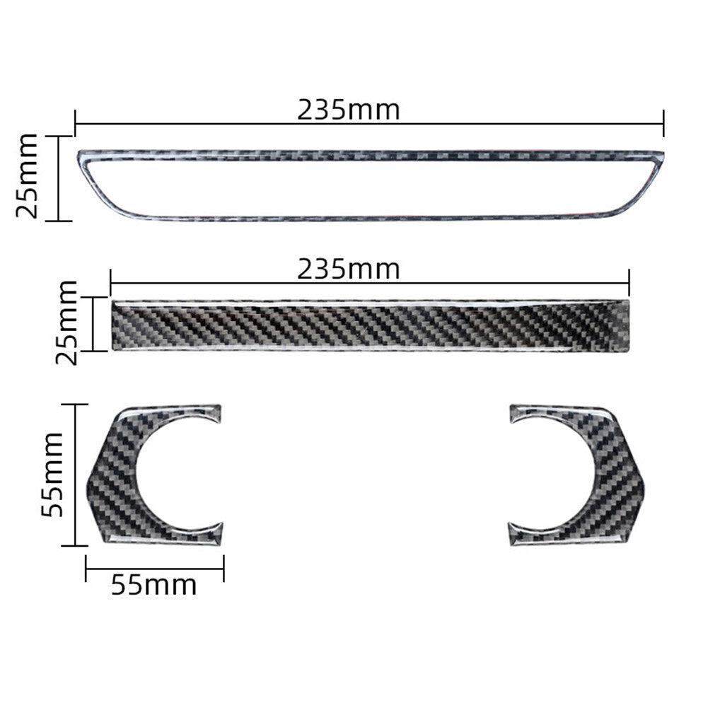 Carbon Fiber Centra lDisplay Outer Frame Cover Trim for Dodge for Ram 1500 2013-2015 v