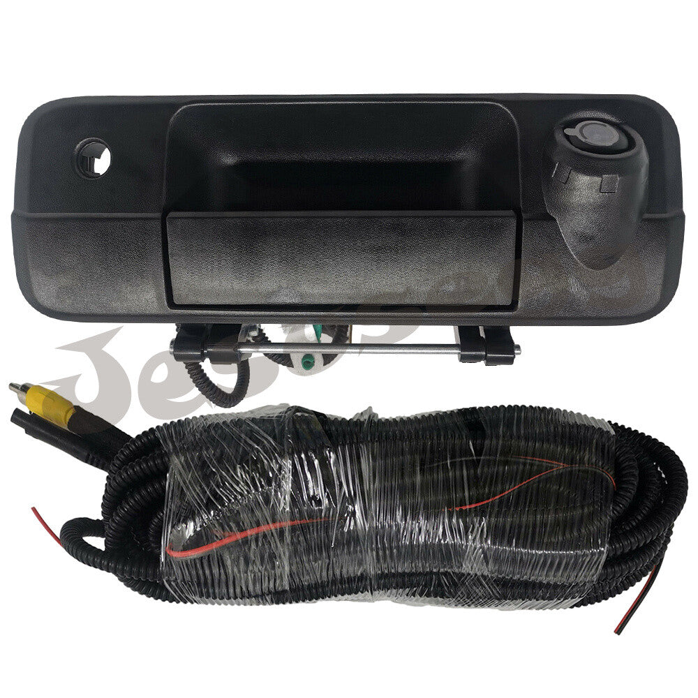 Black Tailgate Handle with Camera  Keyhole for Toyota Tundra 14-21 Tacoma 16-21 Q