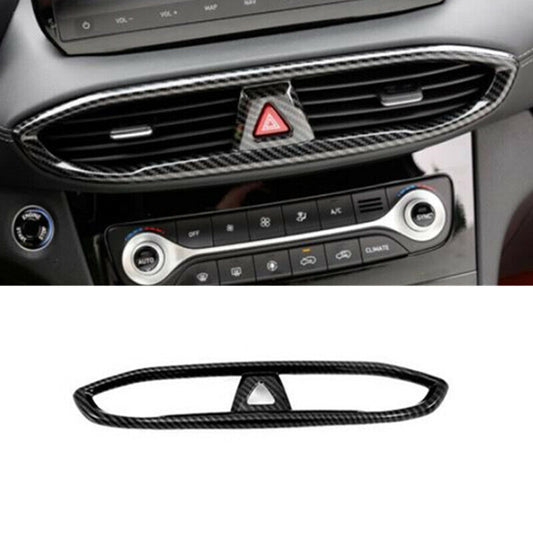 Carbon Fiber Center Air Outlet Vent Cover Trim for Hyundai Santa Fe 2019-2022