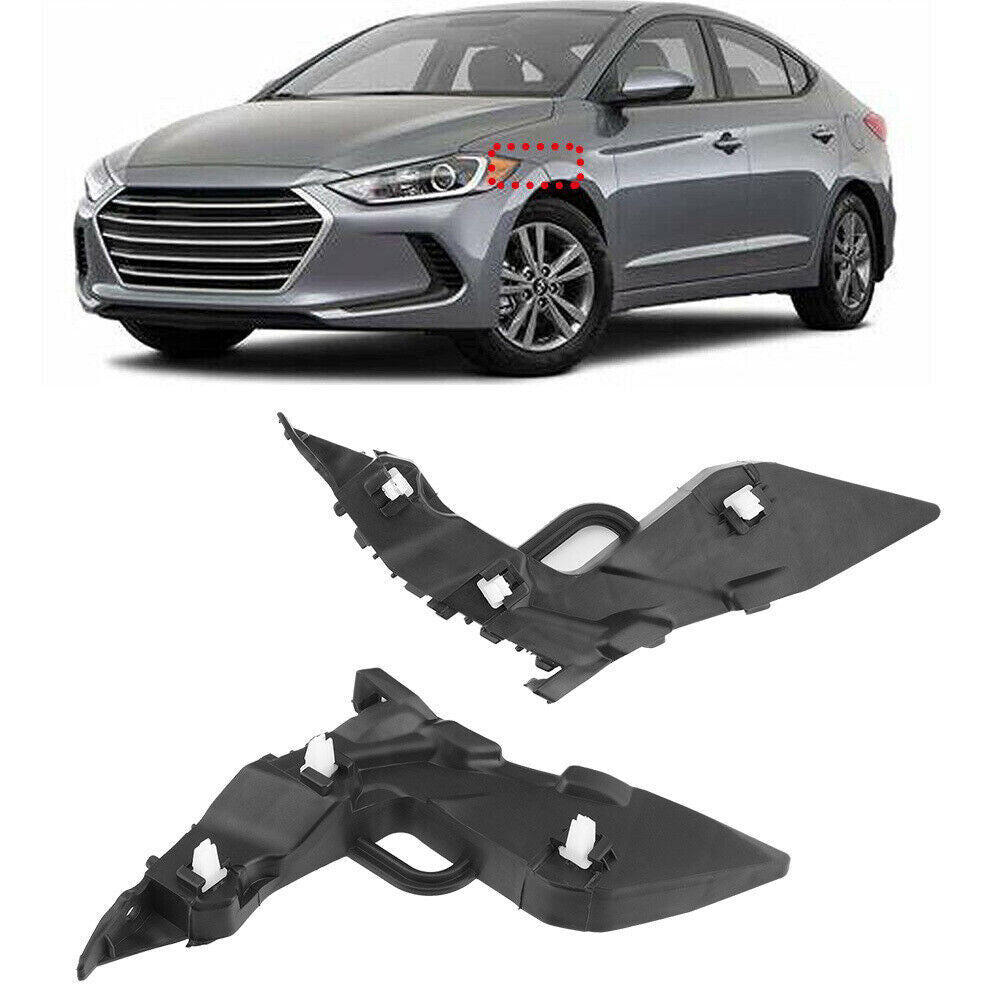 Front Bumper Retainers Brackets Right+Left for 2017-2018 for Hyundai for Elantra Sedan