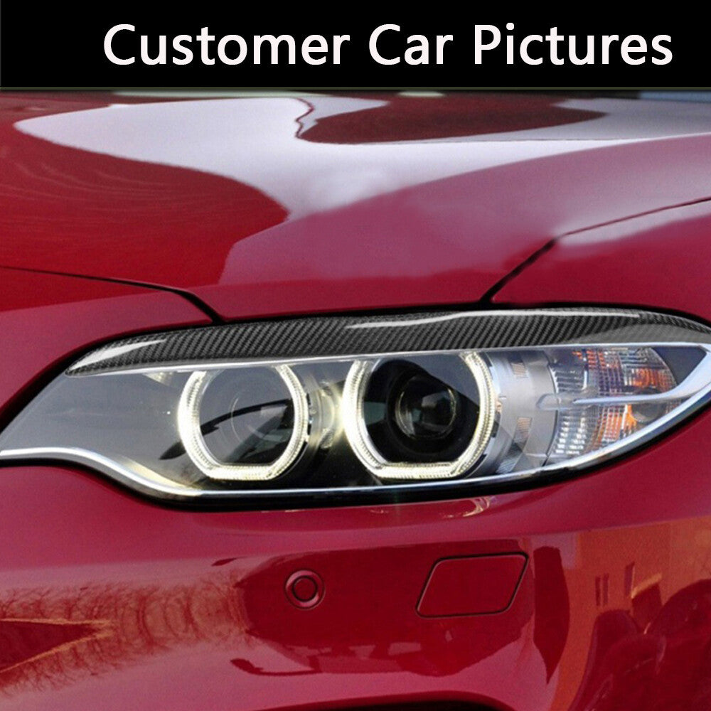 Dry Carbon Headlight Eyebrow Eyelid for BMW M2 F22 F23 220i 228i M235i 14-19