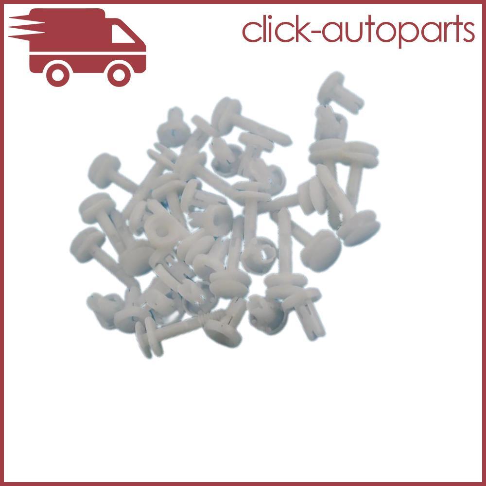 30x Door Panel Push Type Retainer Clips for Chevrolet 15960325 White