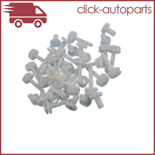 30x Door Panel Push Type Retainer Clips for Chevrolet 15960325 White