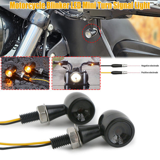 2 Smoked Motorcycle for Mini Turn Signal Lights Flashing for Harley Bobber Cafe Racer