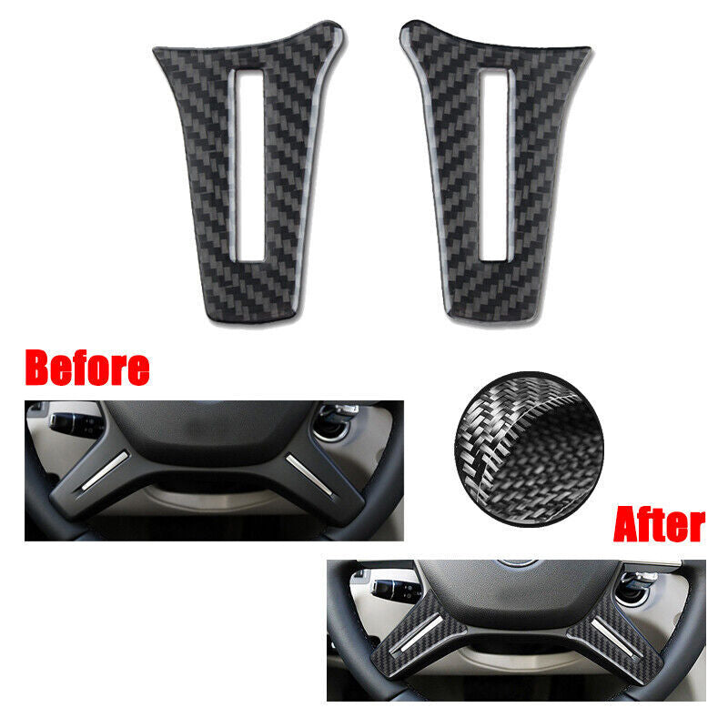 Carbon fiber car steering wheel cover decorative sticker for C W204 2011-2013 n
