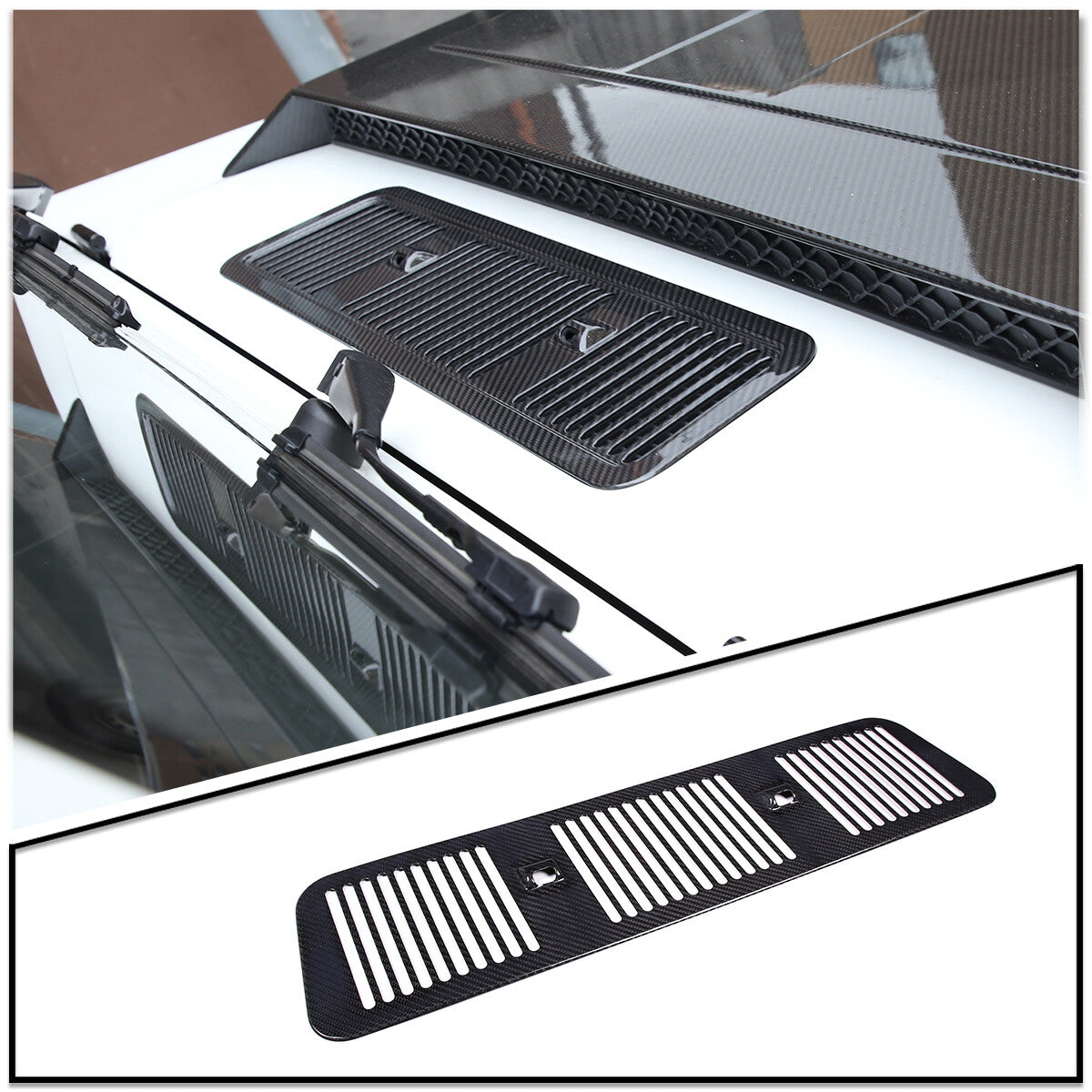 Carbon fiber front engine hood vent trim for W463 G500 G63 AMG n