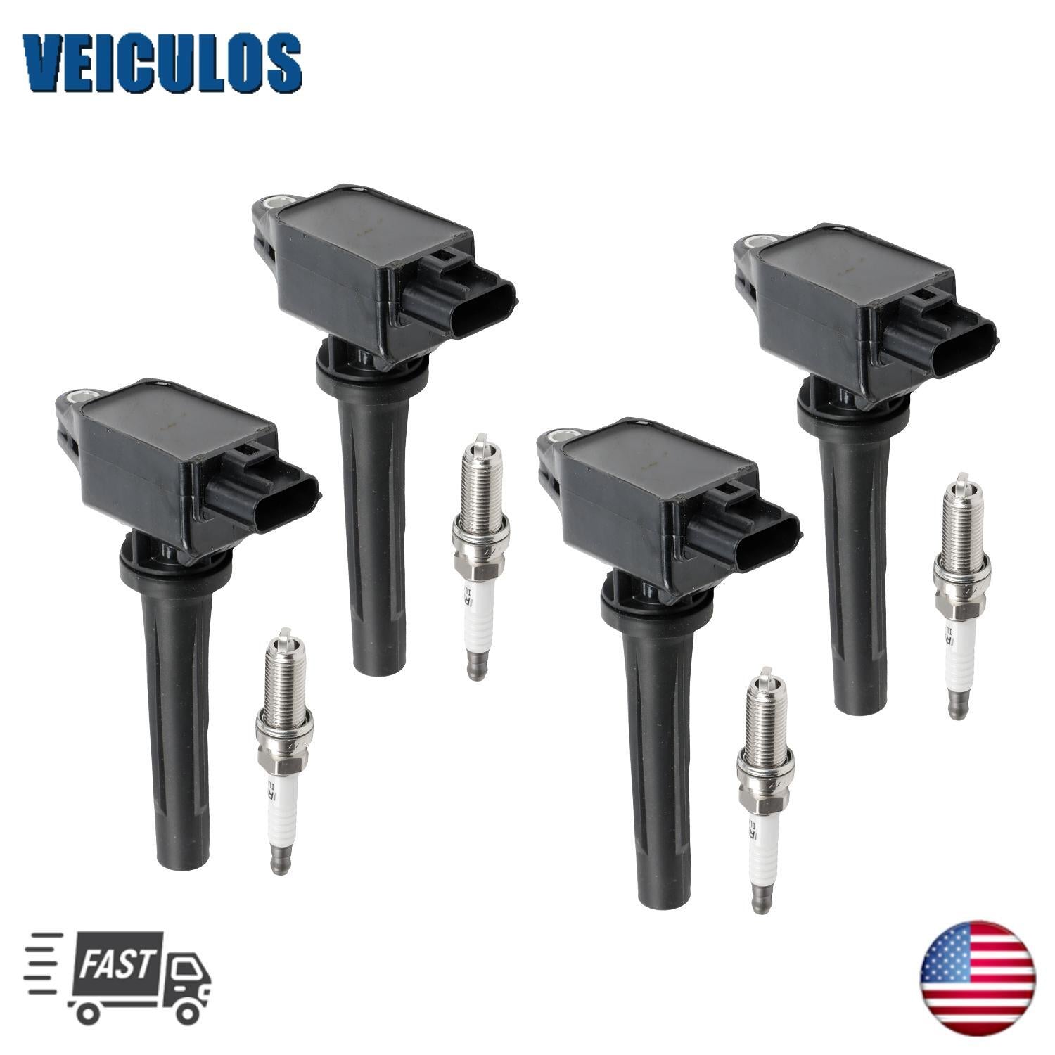4PCS Ignition Coil  IRIDIUM Spark Plug Kit for Toyota Yaris 2019 Yaris iA for Scion