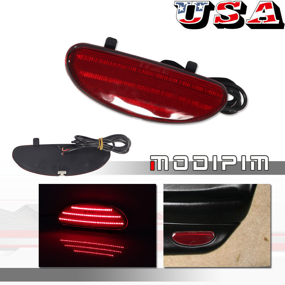 1 set of interior door courtesy light reflector plate light red LED suitable for Corvette C5 97-04- v