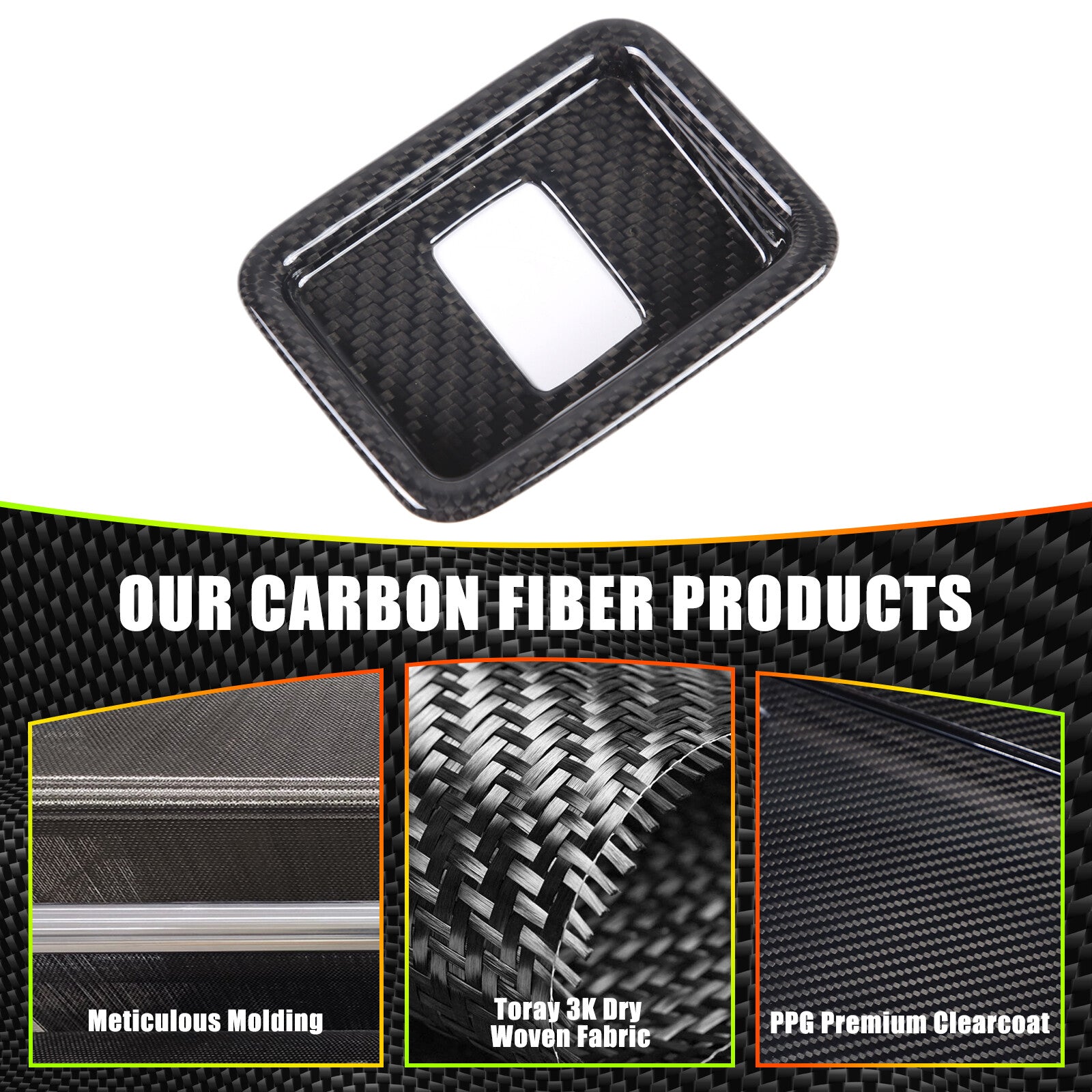 Carbon Fiber Side Dashboard Speed Surface Plate for Corvette C8 Stingray Z06 Z51 -. v