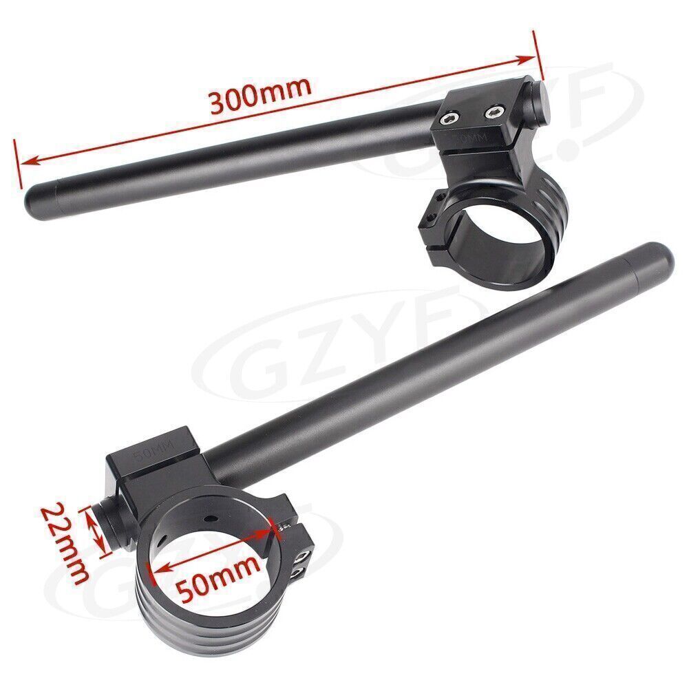 Fit for Yamaha YZF R6 2005-2018 2x CNC Clip-on Fork Tube Handle Bar Handlebar 50mm Q