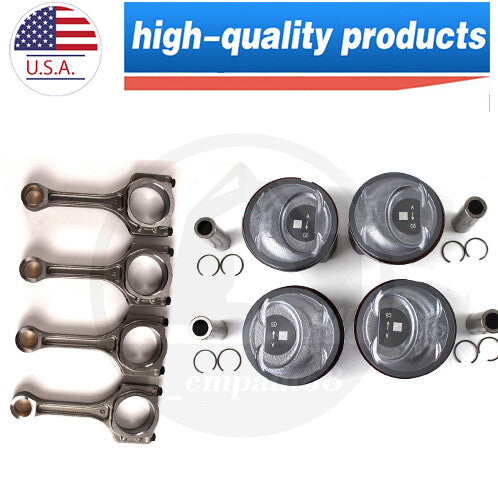 Connecting Rod 4X +Engine Pistons Rings for Kia Sorento Optima for Hyundai 2.4L