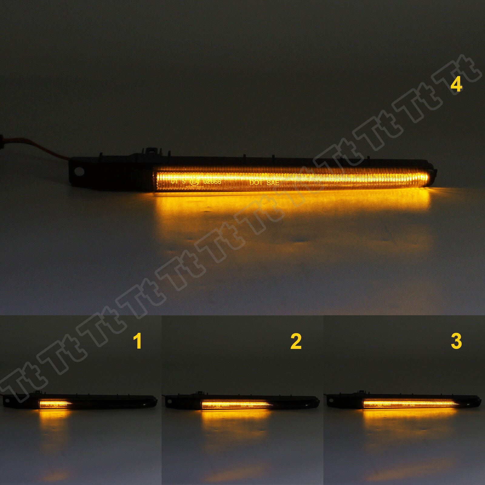 Suitable for 07-13 for E90 E92 E93 M3 Sequential LED fender side marker lights smoked lens - v