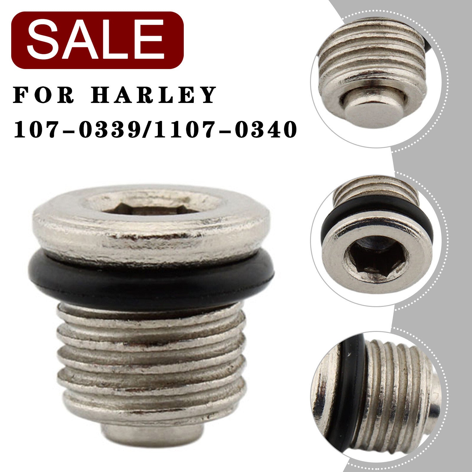 Magnetic Primary Drain Plug for Harley 1107-0339 1107-0340 Transmission 5/16-18 Q