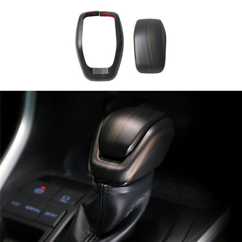 for Toyota Venza 2021-2024 Peach Wood Grain Inner Gear Shift Knob Cover Trim 2X