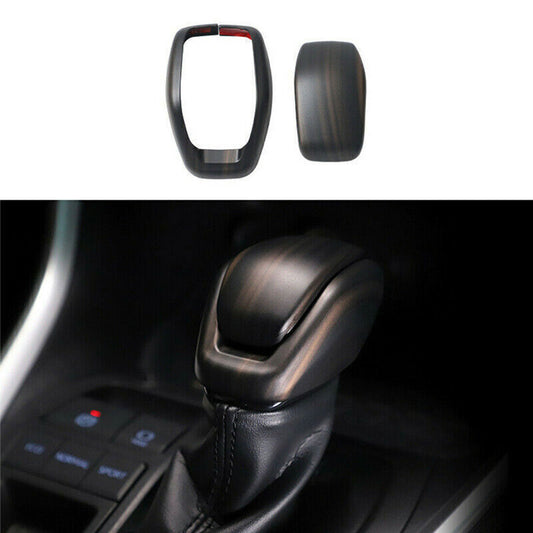 for Toyota Venza 2021-2024 Peach Wood Grain Inner Gear Shift Knob Cover Trim 2X