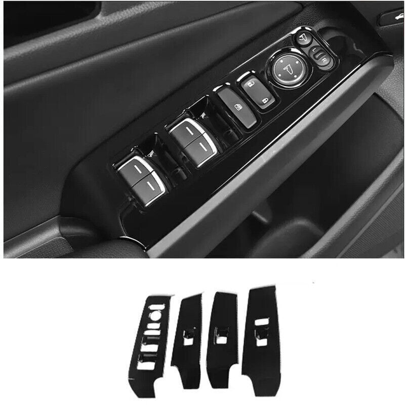 Bright black Inner Door Window Switch Panel Cover Trim for Honda for Civic 2022-24