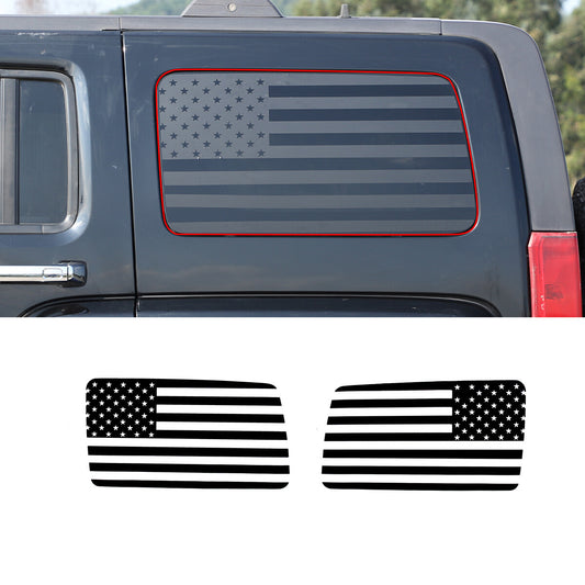 American flag decal for rear window, suitable for Hummer H3 2005-2009. American flag decal L&R. Q