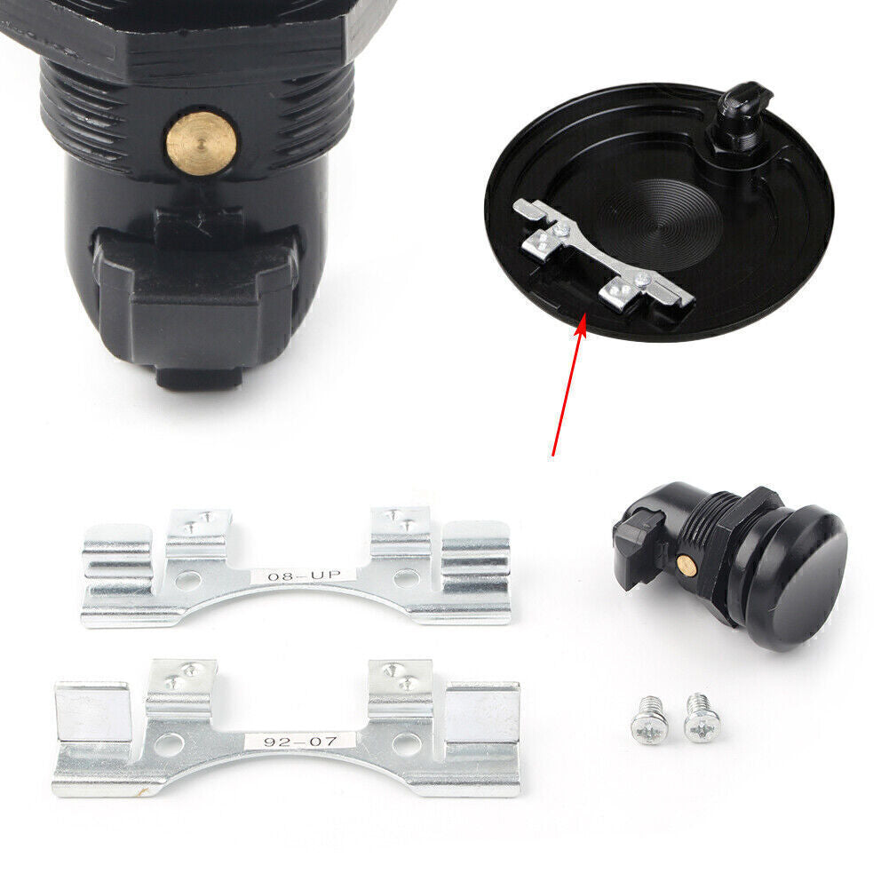 Fuel Door Push Button Gas Oil Cap Tank Fit for Harley Touring Road Glide 1992-16