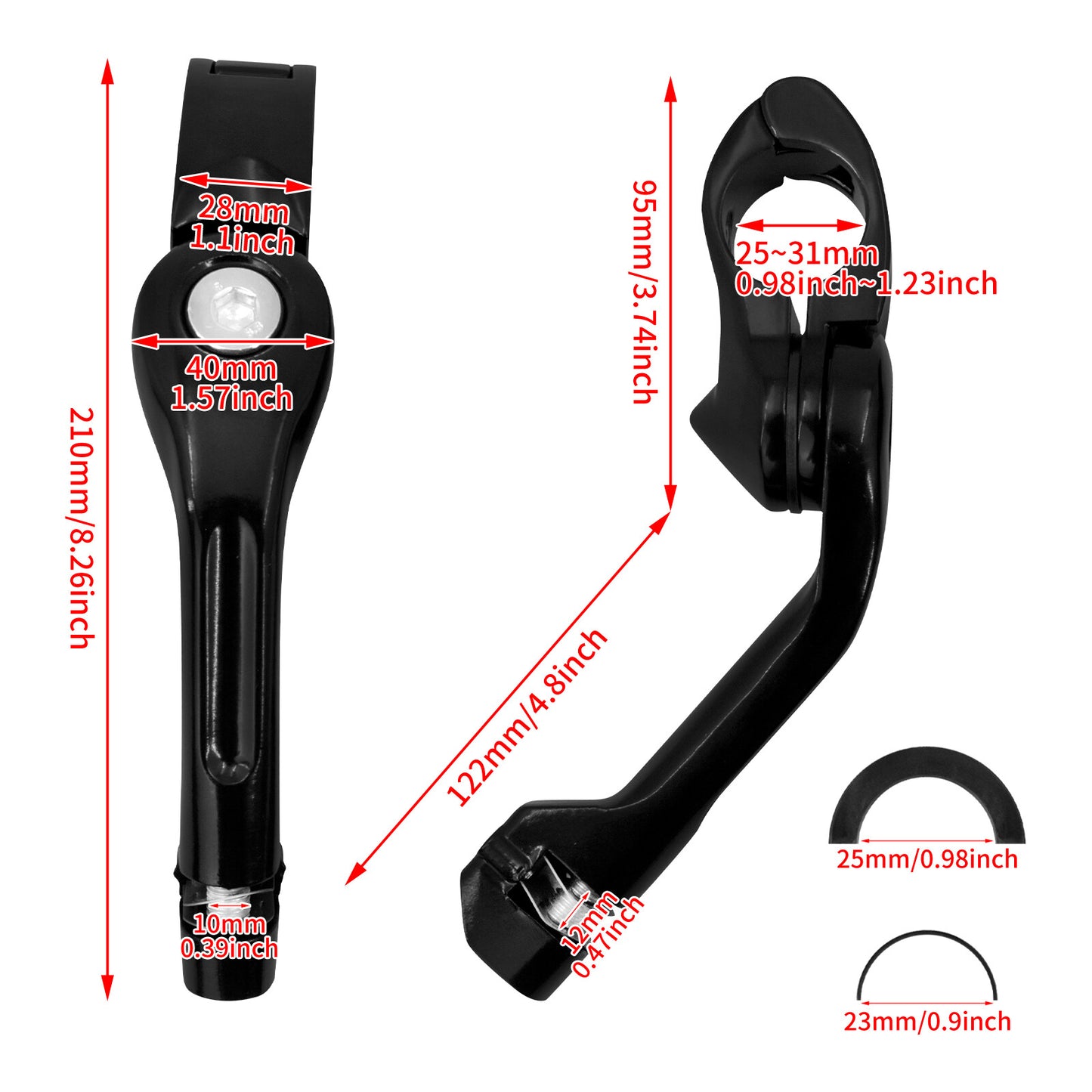Black 1.25 1-1/4 32mm Highway Foot Pegs for Harley Touring Road Electra Glide