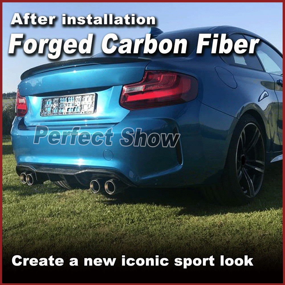 for BMW 2 Series F87 M2 M2C Coupe 2016-20 Forged Carbon Rear Bumper Diffuser Lip