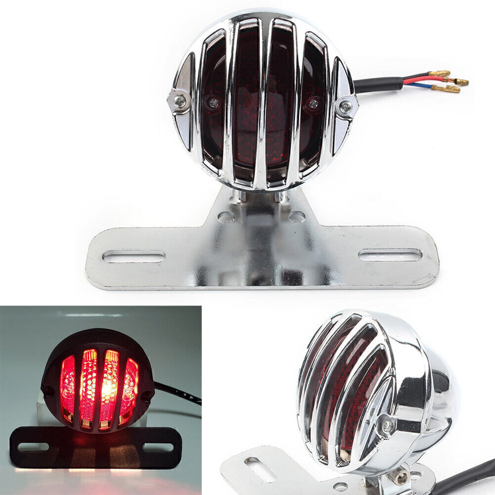 Grill Side Mount R¨¹cklicht Kennzeichenhalter Cafe Racer Bobber Motorrad