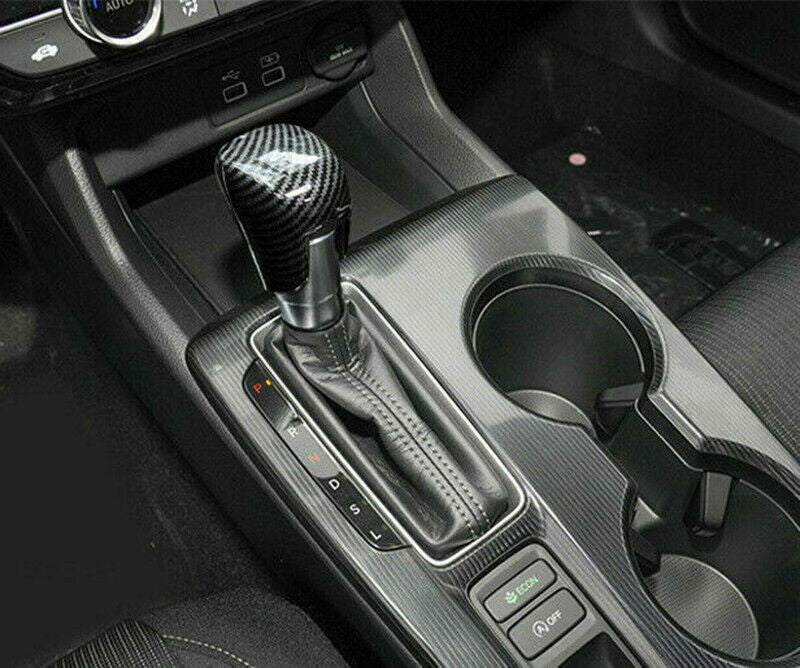 Carbon Fiber Grain Gear Shift Knob Head Cover Trim ABS for Honda for Civic 2022-2023