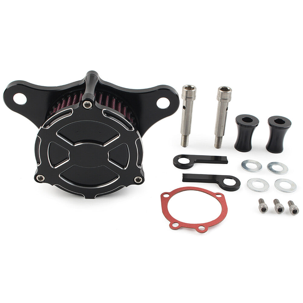for Harley Dyna Softail Road King 4-Hole Black Air Cleaner Red Intake Filter Kit Q