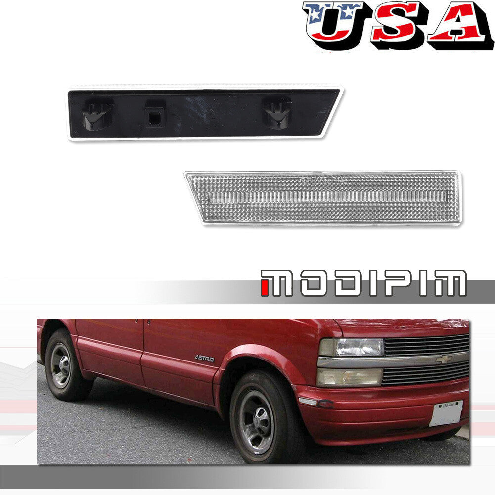 For 1995-05 for Astro / for GMC Safari Van Side Marker Light Front Clear Housing - v