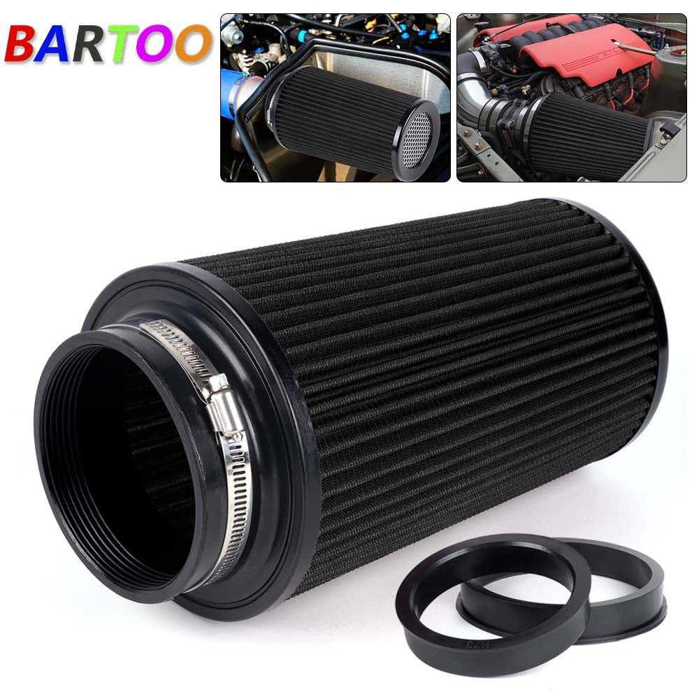 Performance High Flow Cold Air Intake Black Air Filter 3, 3.5, 4, 10.5 Tall Q