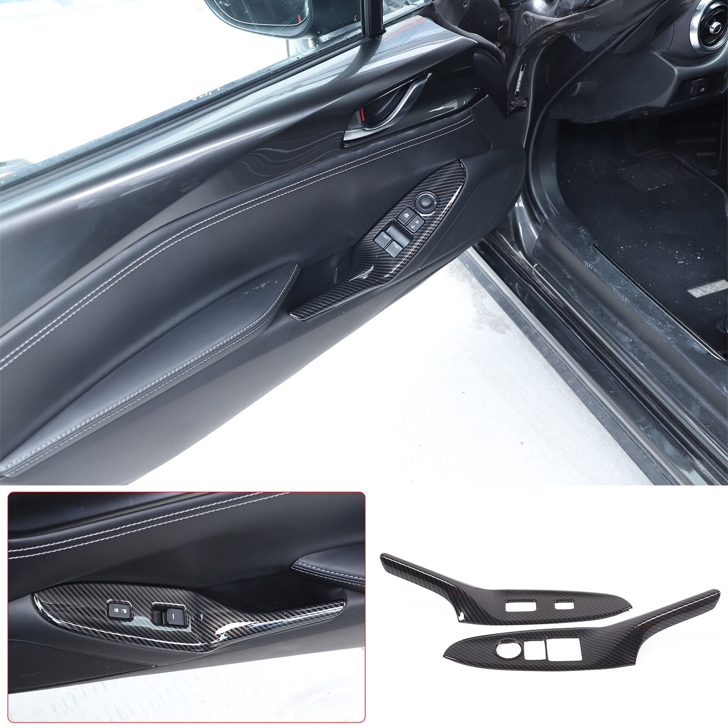 ABS Center Console Left Side Storage Box Trim Tray for Tacoma 2016 - 2021- v