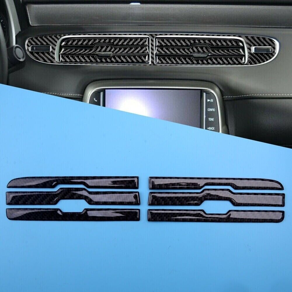 Carbon Fiber Console Air Vent AC Cover Trim for Camaro 2010-2015 Parts n
