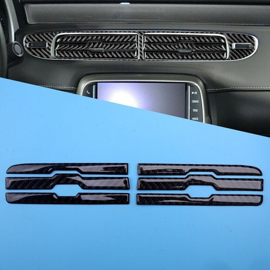 Carbon Fiber Console Air Vent AC Cover Trim for Camaro 2010-2015 Parts n