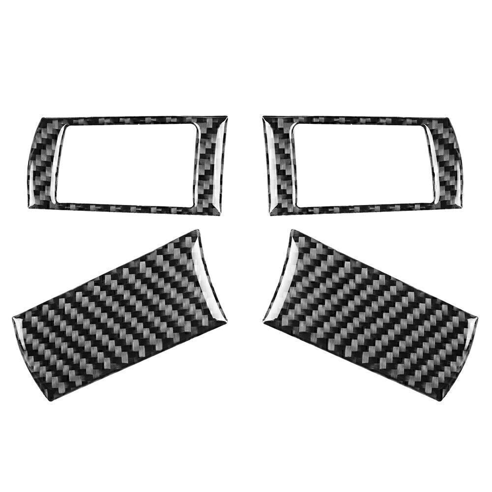 4 Pcs Steering Wheel Button Cover Trim Carbon Fiber for Dodge for Challenger 2008-10