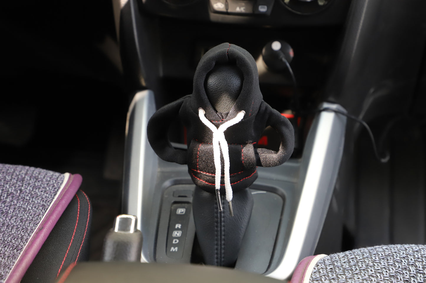 1PC Car Gear Shift Cover for Mini Hoodie Car Gear Shift Knob Cover Shirt Black Shift Q